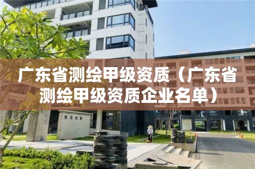 廣東省測繪甲級資質（廣東省測繪甲級資質企業(yè)名單）