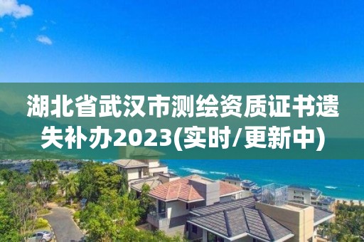 湖北省武漢市測繪資質證書遺失補辦2023(實時/更新中)