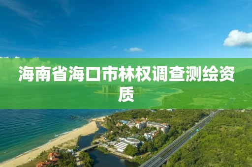 海南省海口市林權調查測繪資質