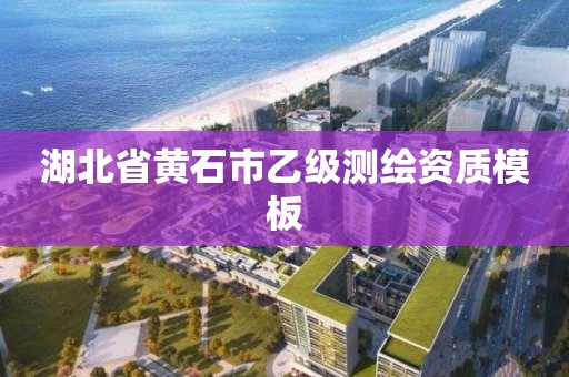 湖北省黃石市乙級測繪資質模板