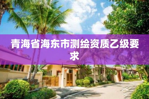 青海省海東市測繪資質乙級要求