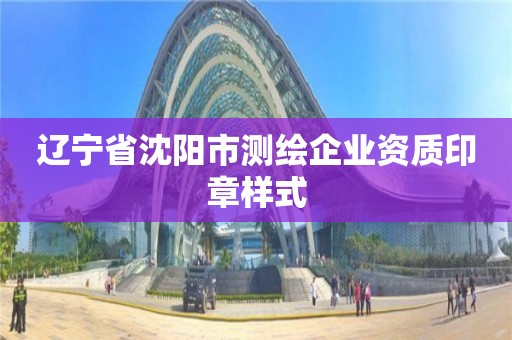 遼寧省沈陽市測繪企業資質印章樣式