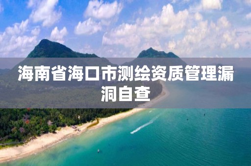 海南省海口市測繪資質管理漏洞自查