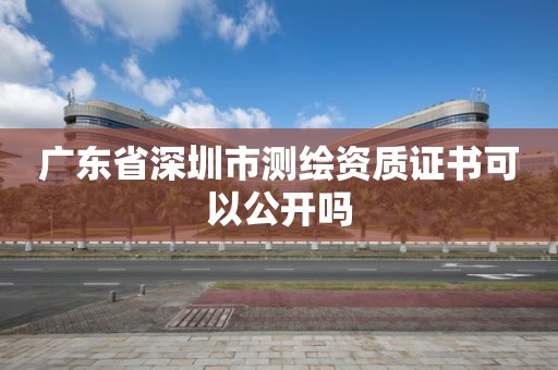 廣東省深圳市測(cè)繪資質(zhì)證書可以公開嗎