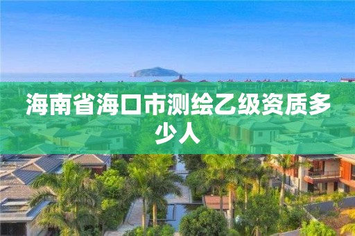 海南省海口市測(cè)繪乙級(jí)資質(zhì)多少人