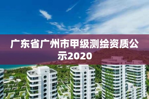 廣東省廣州市甲級測繪資質(zhì)公示2020