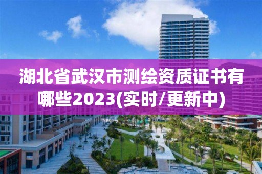 湖北省武漢市測繪資質證書有哪些2023(實時/更新中)