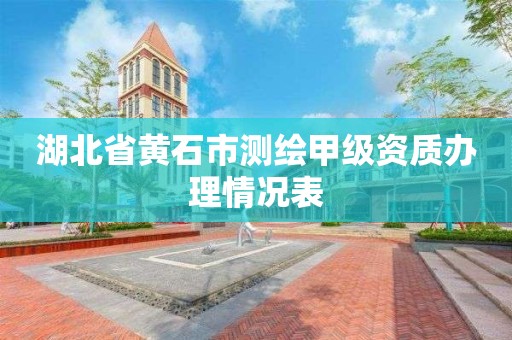 湖北省黃石市測繪甲級資質辦理情況表