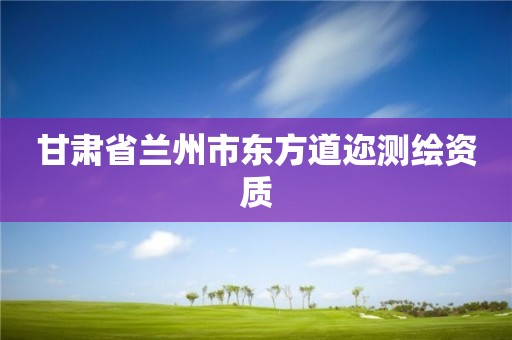 甘肅省蘭州市東方道邇測繪資質