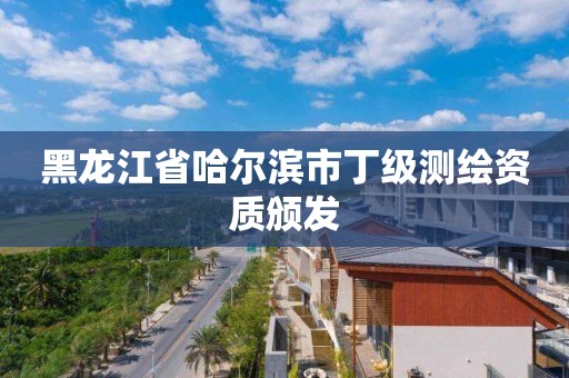 黑龍江省哈爾濱市丁級測繪資質頒發