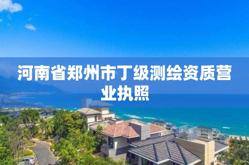 河南省鄭州市丁級測繪資質營業執照