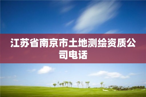 江蘇省南京市土地測繪資質(zhì)公司電話