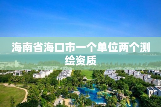 海南省海口市一個單位兩個測繪資質