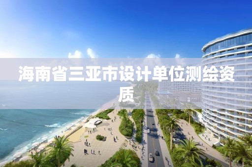 海南省三亞市設計單位測繪資質