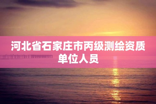 河北省石家莊市丙級測繪資質單位人員