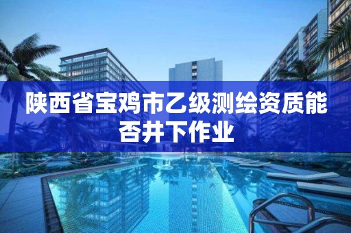 陜西省寶雞市乙級測繪資質能否井下作業