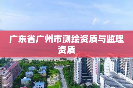 廣東省廣州市測繪資質與監理資質