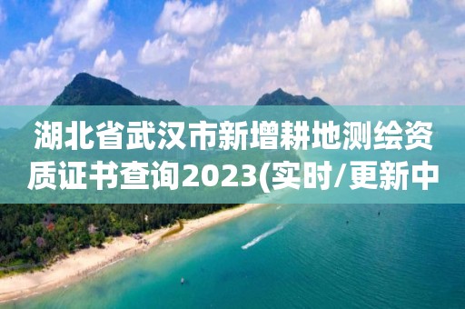 湖北省武漢市新增耕地測繪資質(zhì)證書查詢2023(實(shí)時/更新中)