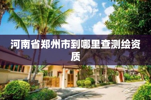 河南省鄭州市到哪里查測繪資質