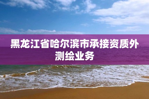 黑龍江省哈爾濱市承接資質(zhì)外測繪業(yè)務(wù)