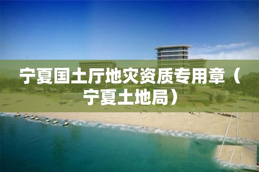 寧夏國土廳地災資質專用章（寧夏土地局）