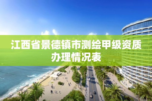 江西省景德鎮市測繪甲級資質辦理情況表