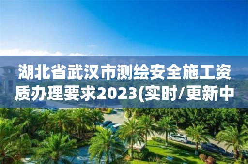 湖北省武漢市測繪安全施工資質辦理要求2023(實時/更新中)