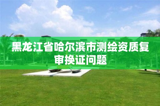 黑龍江省哈爾濱市測繪資質復審換證問題