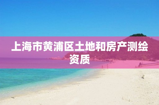 上海市黃浦區(qū)土地和房產(chǎn)測繪資質(zhì)