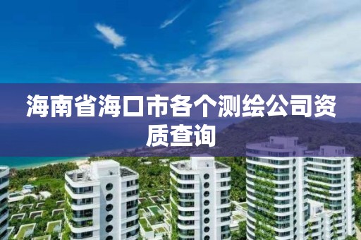 海南省海口市各個測繪公司資質(zhì)查詢