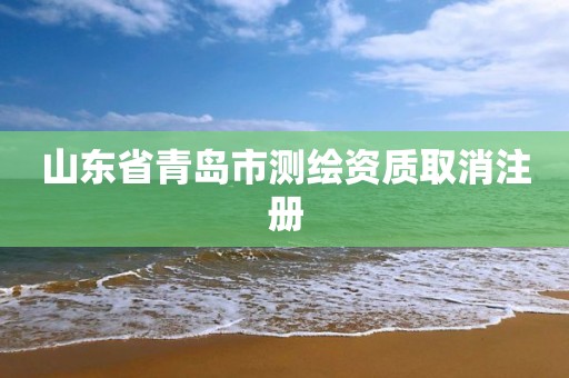 山東省青島市測繪資質取消注冊