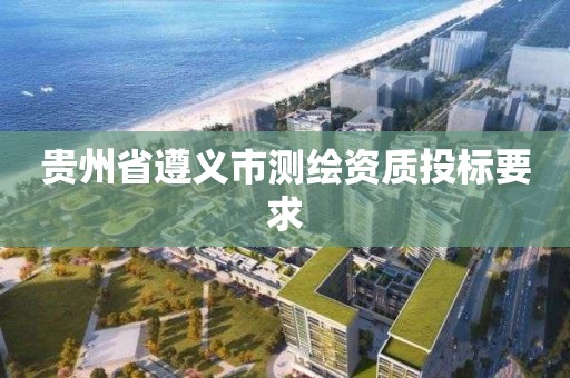 貴州省遵義市測繪資質投標要求