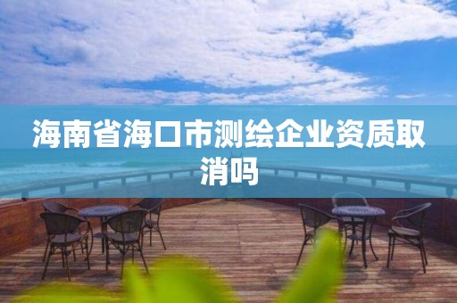 海南省海口市測繪企業資質取消嗎