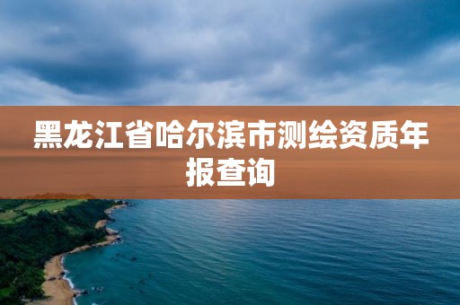 黑龍江省哈爾濱市測繪資質年報查詢