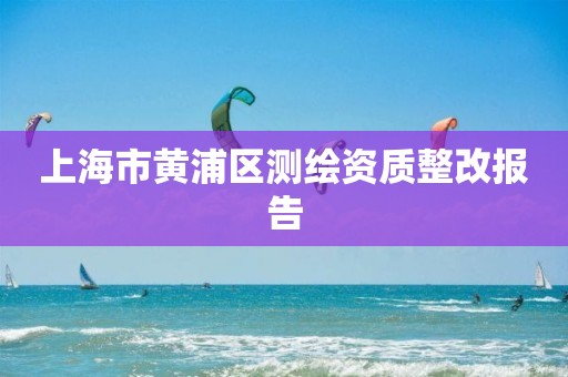 上海市黃浦區測繪資質整改報告