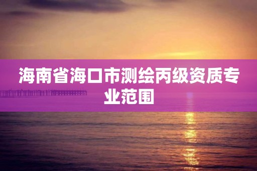 海南省海口市測繪丙級資質專業范圍