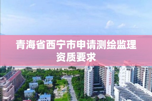 青海省西寧市申請測繪監理資質要求