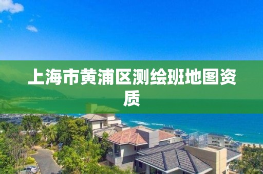 上海市黃浦區測繪班地圖資質