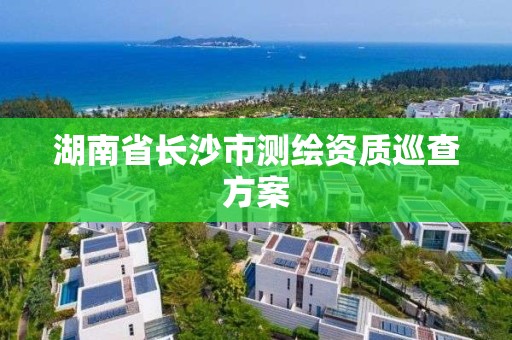 湖南省長沙市測繪資質巡查方案