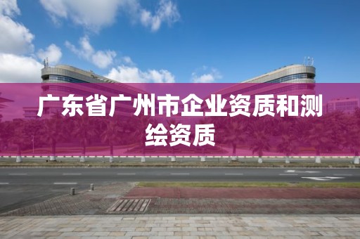 廣東省廣州市企業資質和測繪資質