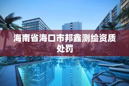 海南省海口市邦鑫測繪資質處罰