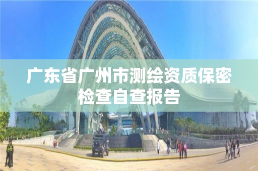 廣東省廣州市測繪資質保密檢查自查報告