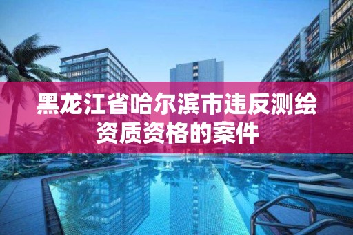 黑龍江省哈爾濱市違反測繪資質資格的案件