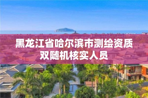 黑龍江省哈爾濱市測繪資質雙隨機核實人員