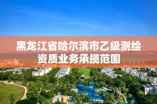 黑龍江省哈爾濱市乙級測繪資質(zhì)業(yè)務(wù)承攬范圍