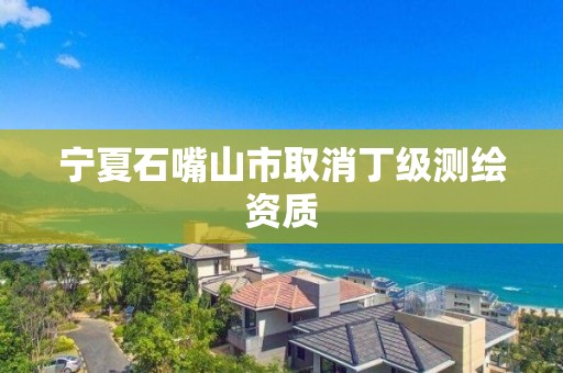 寧夏石嘴山市取消丁級測繪資質