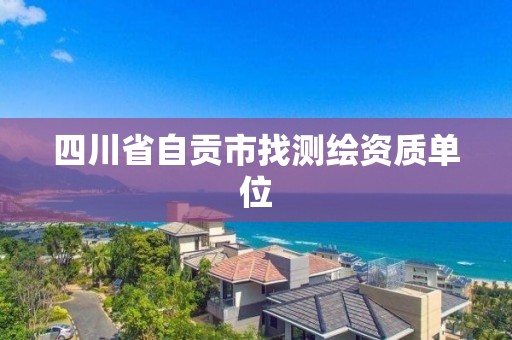 四川省自貢市找測(cè)繪資質(zhì)單位