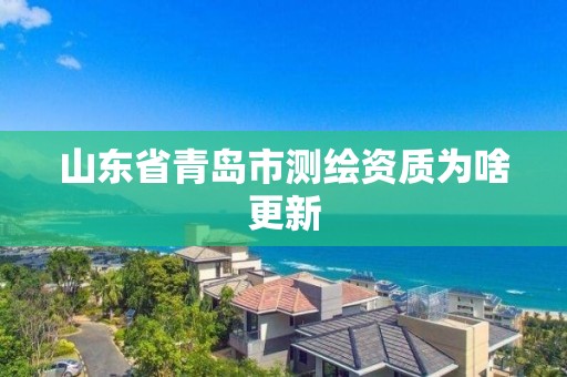 山東省青島市測繪資質為啥更新