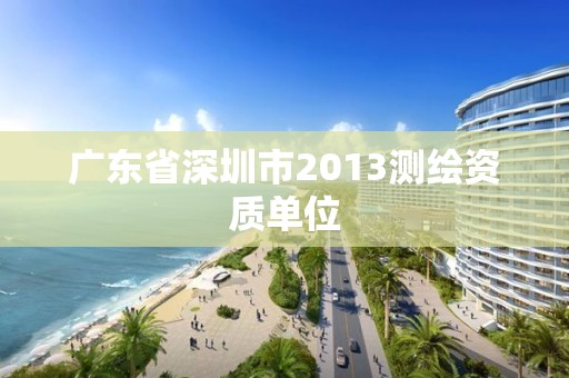 廣東省深圳市2013測繪資質單位