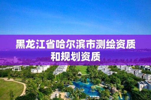 黑龍江省哈爾濱市測繪資質和規劃資質